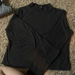 Black turtle neck short long sleeve shirt. Newly worn